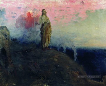 suis moi satan tentation de Jésus Christ 1903 Ilya Repin Peinture à l'huile